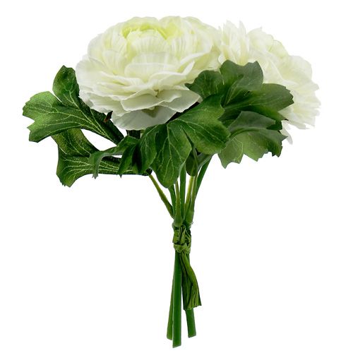Floristik24 Bouquet de renoncules blanc L18cm
