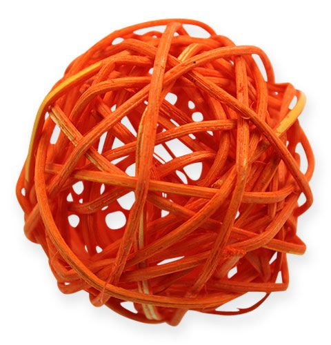 Floristik24 Boules de rotin 4,5cm orange abricot 30 pcs