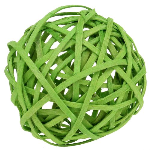 Floristik24 Boule de rotin vert clair Ø 6 cm 6 p.