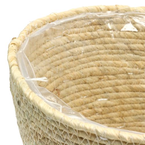 Floristik24 Panier à plantes rotin nature Ø26/22/16cm 3pcs