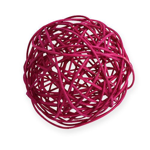Floristik24 Boule de rotin 10 cm fuchsia 10 p.