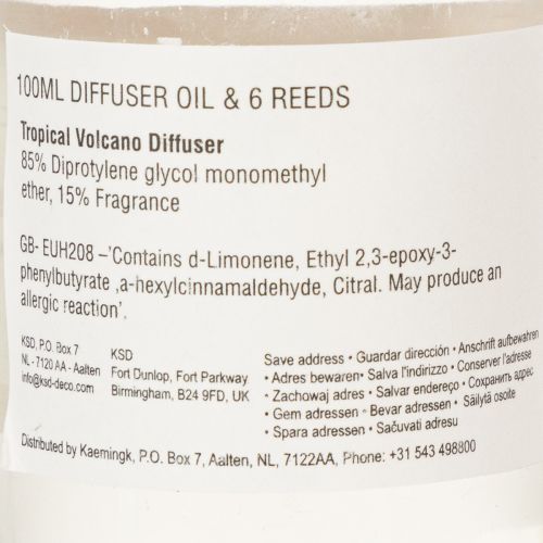 Article Diffuseur de parfum d'ambiance aux senteurs exotiques de noix de coco et de mangue pour une fraîcheur longue durée à la maison, 19 cm, lot de 2