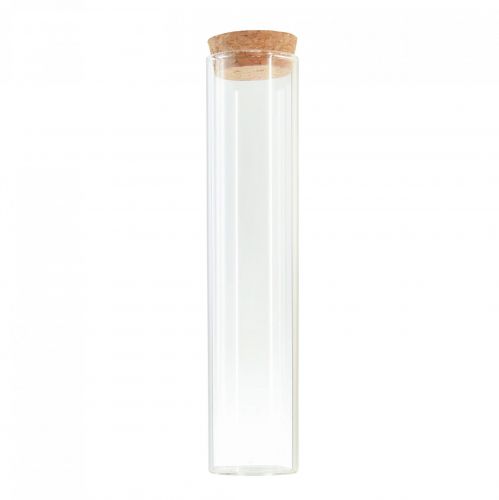 Vase décoratif tube à essai avec couvercle en liège Ø4cm H18cm 6pcs