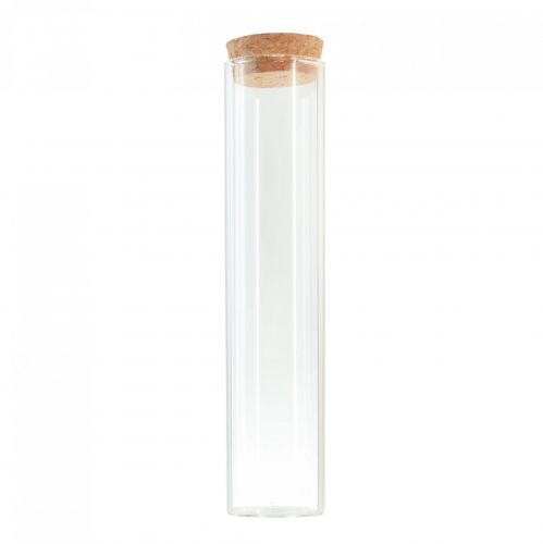 Vase décoratif tube à essai avec couvercle en liège Ø4cm H18cm 6 pcs