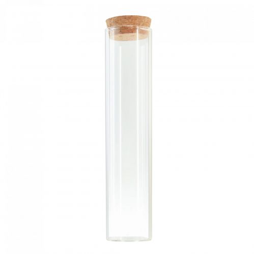 Floristik24 Vase décoratif tube à essai avec couvercle en liège Ø4cm H18cm 6pcs