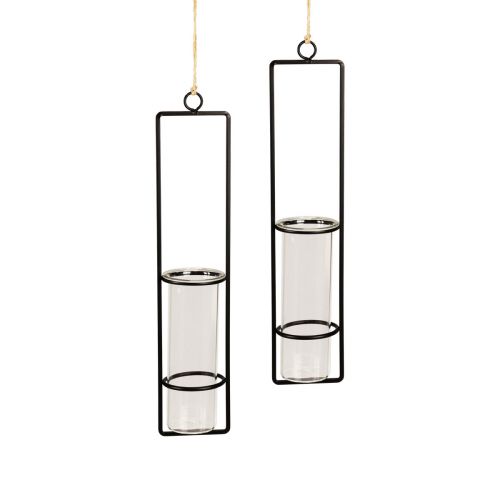 Décoration tube à essai pour suspendre des mini vases en verre Ø6cm 32cm 2pcs