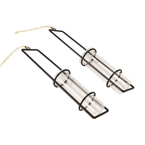 Article Décoration tube à essai pour suspendre des mini vases en verre Ø6cm 32cm 2pcs