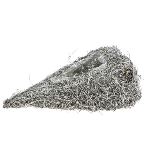 Cœur à garnir en sarments de vigne blanchi 35 x 23 cm 1 p. | Floristik24.be