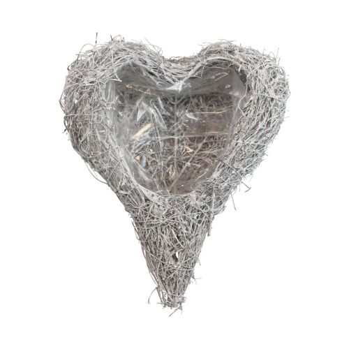 Floristik24 Plante coeur de vigne bol à plantes coeur blanc naturel 16×21×8cm