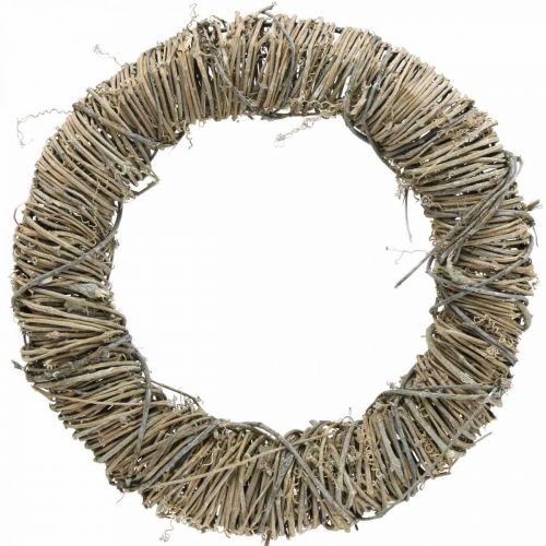 Couronne de vigne couronne décorative décoration rustique blanc lavé Ø38cm