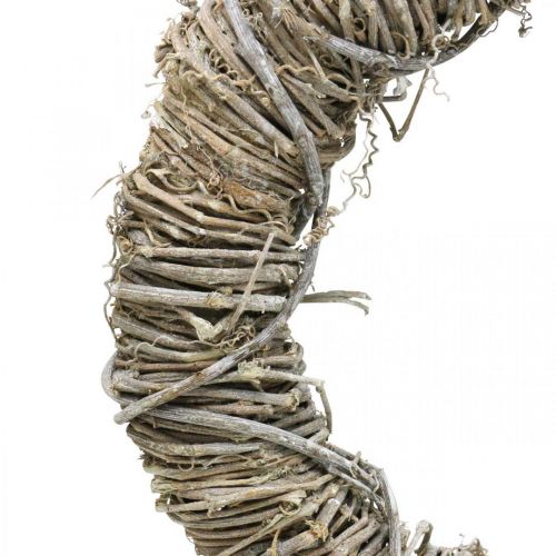 Article Couronne de vigne couronne d'automne couronne de porte vignes lavées blanc Ø30cm