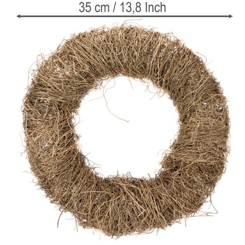 Couronne en matériau naturel, couronne décorative naturelle pour projets de bricolage, 35 cm | Floristik24.be