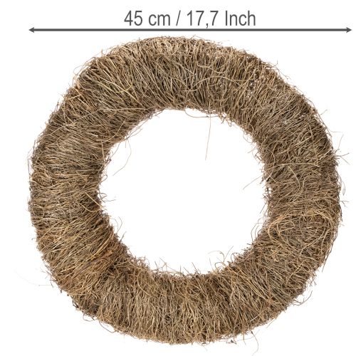 Couronne de vigne naturelle, non traitée, ronde, idéale pour les loisirs créatifs, 45 cm | Floristik24.be