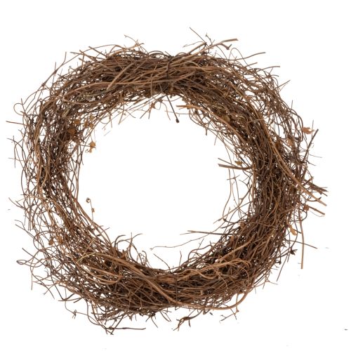 Article Couronne de vigne naturelle Ø15cm, lot de 10 - Idéale pour les décorations d'automne, de Noël, de Pâques et de deuil