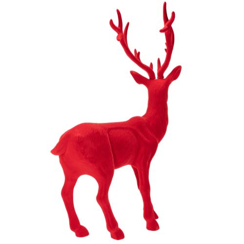 Figurine décorative de cerf debout, grande, floquée, décoration de Noël, 85 cm | Floristik24.be
