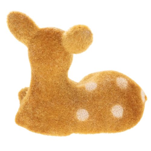 Figurine décorative de faon couché, 8 cm, lot de 6. | Floristik24.be