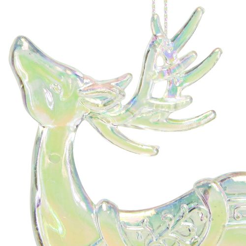 Article Décoration renne Décorations de Noël irisées H12cm 3pcs