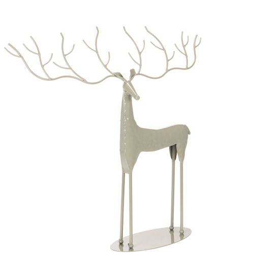 Sculpture décorative de cerf aux grands bois, aspect métal moderne, 48 cm acheter | Floristik24.be