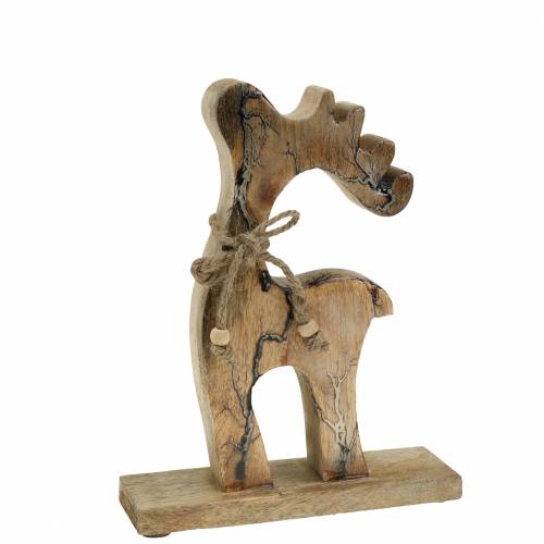 Floristik24 Décoration de Noël décoration figure renne bois 21cm