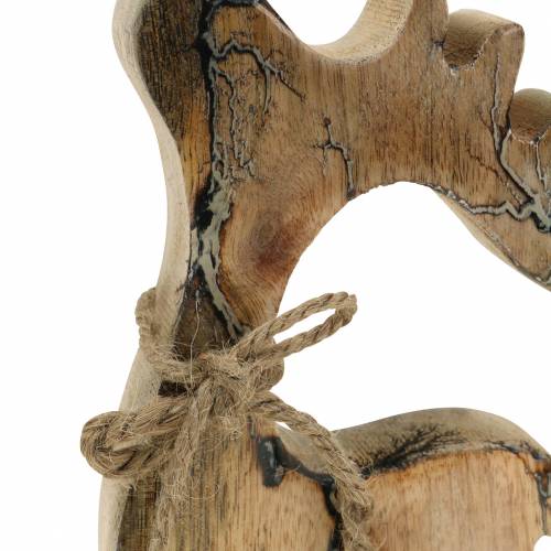 Floristik24 Décoration de Noël décoration figure renne bois 21cm