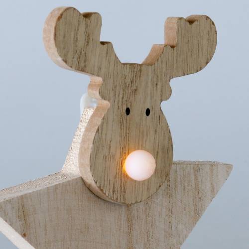 Floristik24 Renne de Noël en bois déco 14cm x 17cm