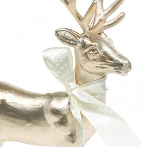 Floristik24 Déco cerf debout champagne table décoration Noël 18.5cm 4pcs