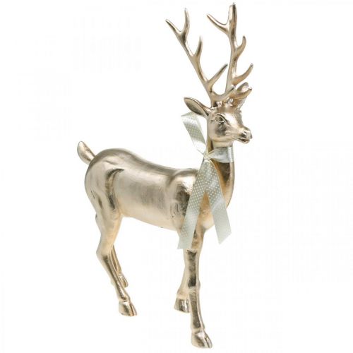 Floristik24 Figurine décorative cerf champagne cerf décoratif grand Noël 47cm
