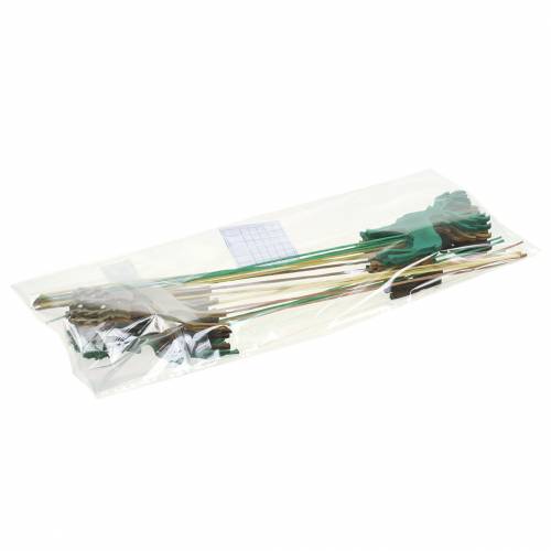Article Bouchon décoratif cerf doré, marron, vert assorti 8cm 18 pcs