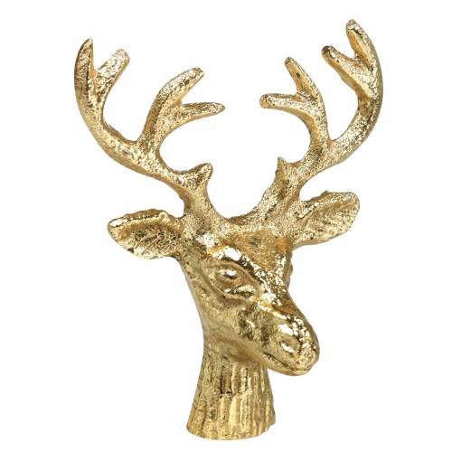 Floristik24 Décoration de Noël tête de cerf métal doré 6.8cm 6pcs