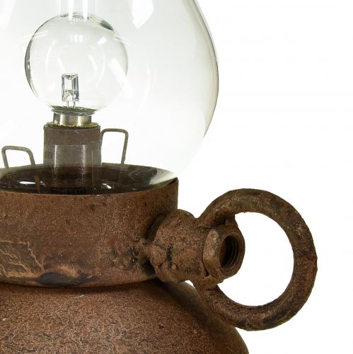Floristik24 Lampe rétro LED lampe de table vintage rouille Ø10cm H18,5cm