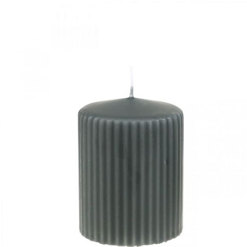 Article Bougies piliers bougie rainurée anthracite 70/90mm 4 pcs