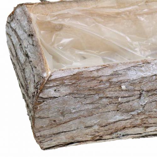 Floristik24 Jardinière en bois lavé blanc 45 × 19cm H10cm