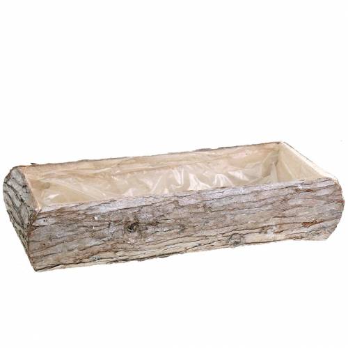 Floristik24 Jardinière en bois lavé blanc 45 × 19cm H10cm