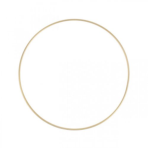 Bague métal anneau déco Scandi anneau déco boucle doré Ø30cm 4pcs