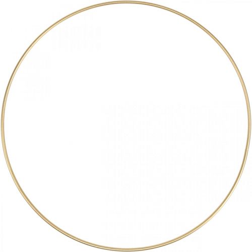 Floristik24 Bague métal anneau déco Scandi anneau déco boucle doré Ø40cm 4pcs