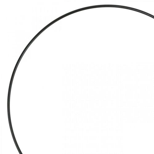 Anneau métal déco anneau Scandi anneau déco boucle noir Ø25cm 4pcs