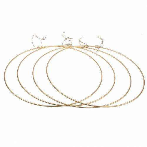 Article Anneau décoratif à suspendre doré Ø35cm 4pcs