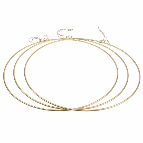 Article Anneau déco à suspendre doré Ø50cm 3pcs