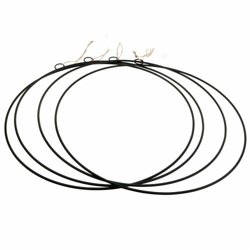 Article Anneau décoratif à suspendre noir Ø35cm 4pcs