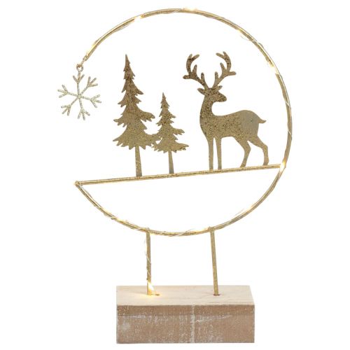 Décoration à parsemer Décoration de cerf de Noël paillettes  dorées 6×8cm 24p-06482