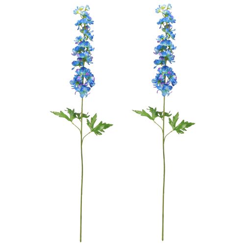 Article Delphinium artificiel Fleur de jardin Branche Bleu 88cm 2pcs