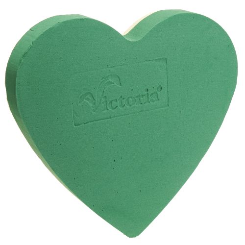 Floristik24 Coeur en mousse florale romantique 30 cm mousse florale verte 2 pièces