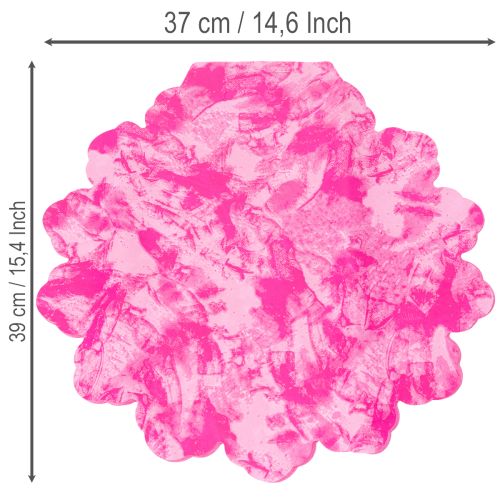 Manchette ronde à fleurs, 38 cm, rose, pour bouquets | Floristik24.be