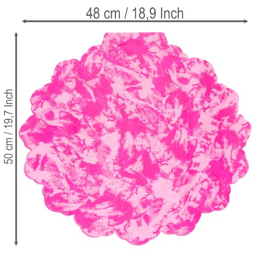 Collier de fleurs Rondella rose pour bouquets, 48 cm | Floristik24.be