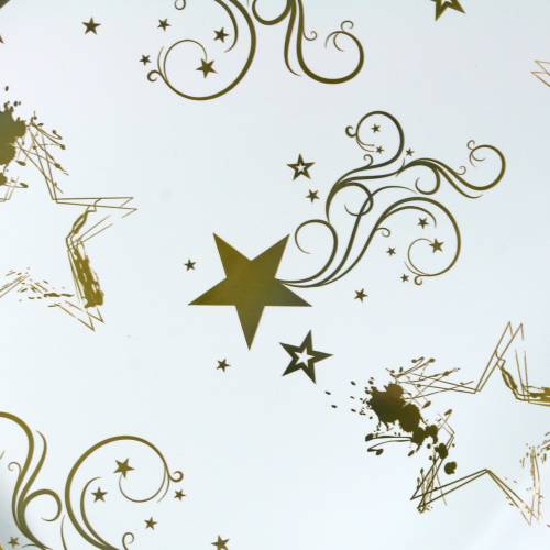 Floristik24 Manchette Rondella Motif De Noël Or Blanc 60cm 50p