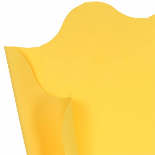 Floristik24 Manchette Rondella rayée jaune Ø60cm 50p