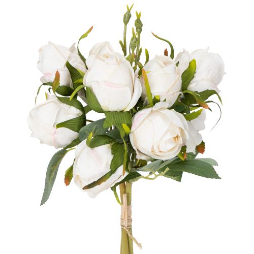 Floristik24 Bouquet de roses artificielles pour une décoration de table élégante, 31 cm, 3 pièces
