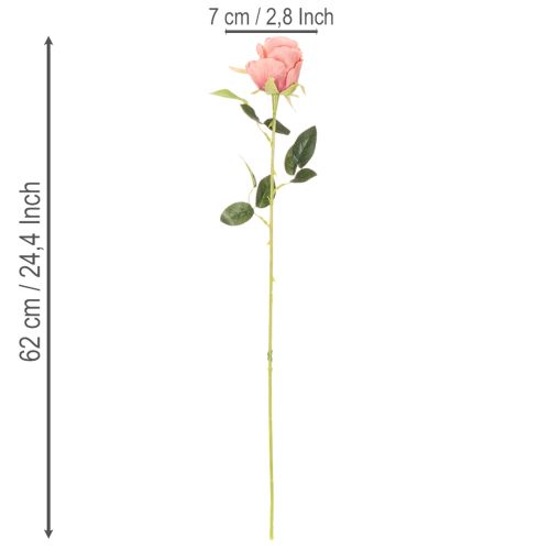 Bouquet de 12 roses artificielles à longue tige (62 cm). | Floristik24.be