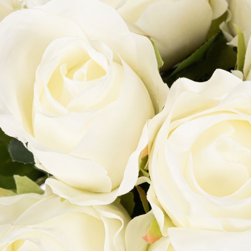 Roses artificielles à longue tige, pour vase, 62 cm, lot de 12 | Floristik24.be
