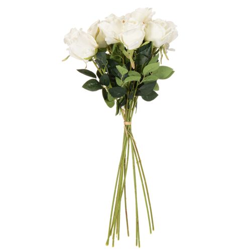 Roses artificielles à longue tige, pour vase, 62 cm, lot de 12 | Floristik24.be